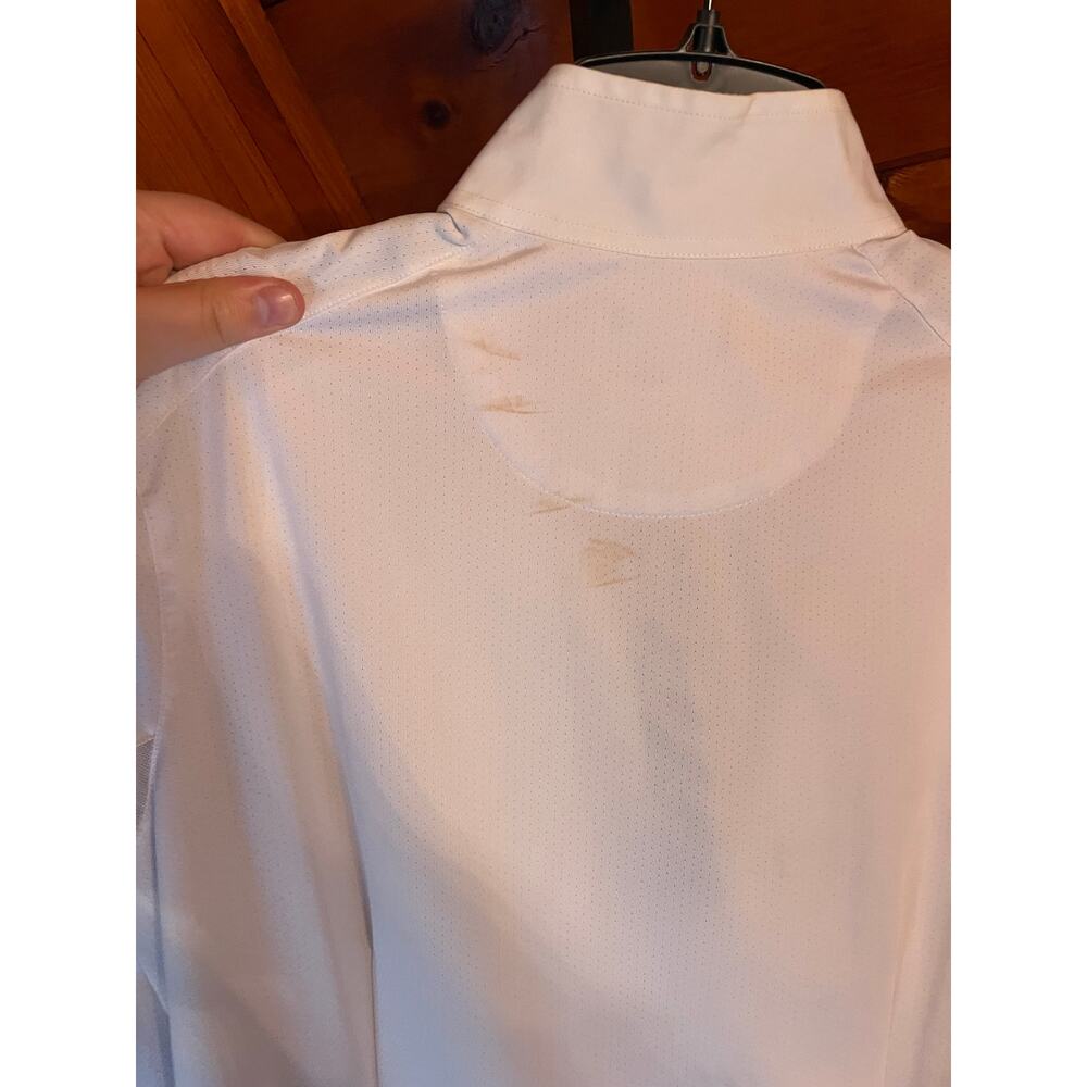 Essex Beacon Hill Equestrian Show Shirt Sun Shirt Purple Stripe Collar/Sleeve - Picture 6 of 7